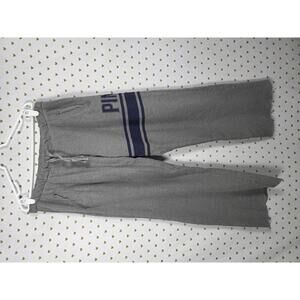 Victorias Secret PINK Grey Diaper Butt BOYFRIEND Sweatpants Sweats MEDIUM Grey